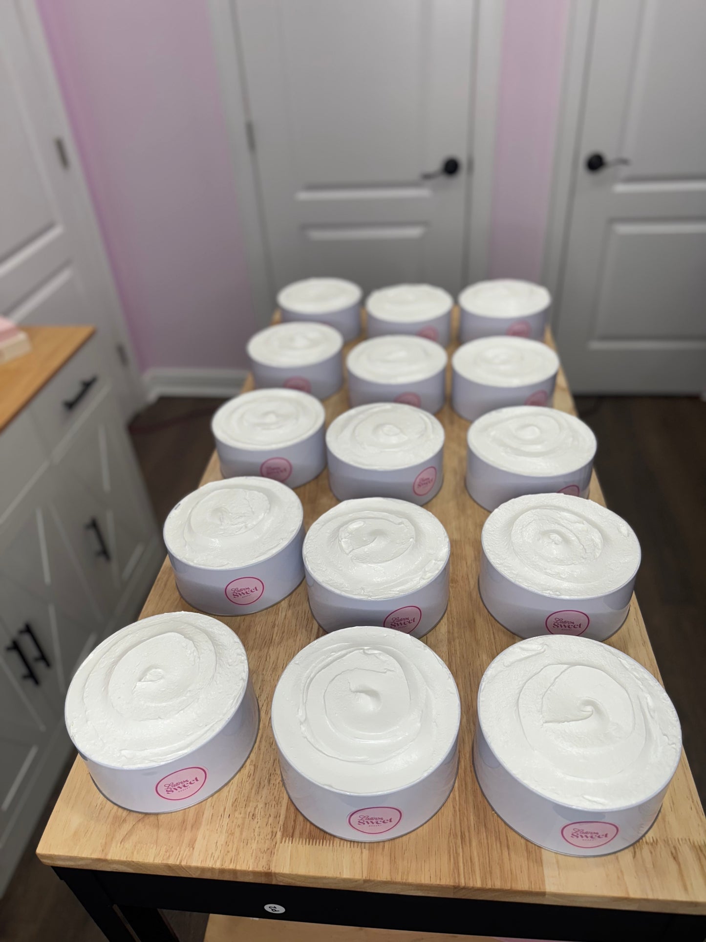Freshly baked Dominican Cake in a Can